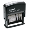 Trodat Economy 12-message Stamp, Dater, Self-inking, 2 X 3/8, Black
