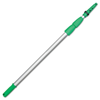 Opti-loc Aluminum Extension Pole, 8ft, Two Sections, Green/silver