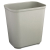 Fire-resistant Wastebasket, Rectangular, Fiberglass, 7gal, Gray