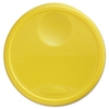 Round Storage Container Lids, 13 1/2 Dia X 2 3/4h, Yellow