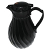 Poly Lined Carafe, Swirl Design, 64oz Capacity, Black