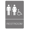 Ada Sign, Restroom/wheelchair Accessible Tactile Symbol, Molded Plastic, 6 X 9
