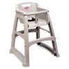 Sturdy Chair Youth Seat, Wheels, Plastic, 23 3/8w X 23 1/2d X 29 3/4h, Platinum