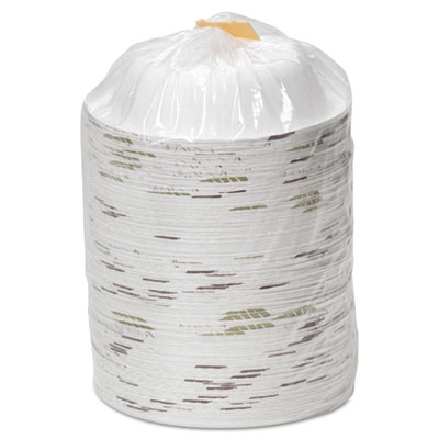 Pathways Heavyweight Paper Bowls, 12oz, Green/burgundy