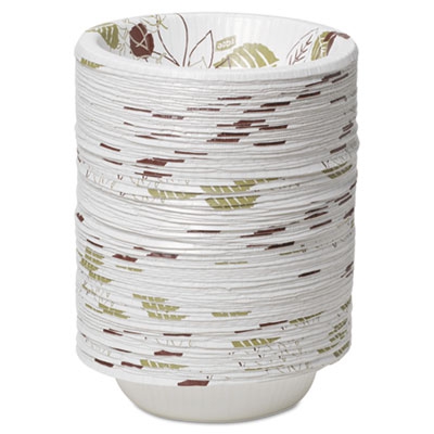 Pathways Heavyweight Paper Bowls, 12oz, Green/burgundy