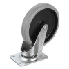 Replacement Swivel Bayonet Casters, 5&quot; Wheel, Thermoplastic Rubber, Black