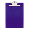 Recycled Plastic Clipboard With Ruler Edge, 1&quot; Clip Cap, 8 1/2 X 12 Sheets, Blue