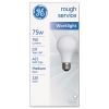 Rough Service Incandescent Worklight Bulb, A21, 75 W, 1230 Lm