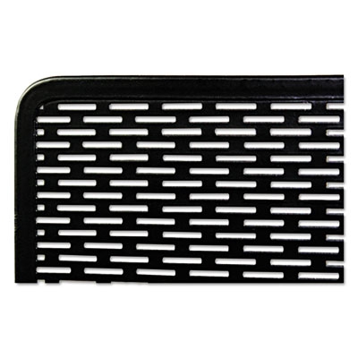 Urban Collection Punched Metal File Sorter, Three Sections, 8 X 8 X 7 1/4, Black