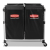 Collapsible X-cart, Steel, 2 To 4 Bushel Cart, 24 1/10w X 35 7/10d, Black/silver