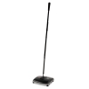 Floor &amp; Carpet Sweeper, Plastic Bristles, 44" Handle, Black/gray