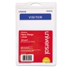 &quot;visitor&quot; Self-adhesive Name Badges, 3 1/2 X 2 1/4, White/blue, 100/pack