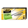Round Stic Xtra Life Ballpoint Pen, Black Ink, 1mm, Medium, Dozen