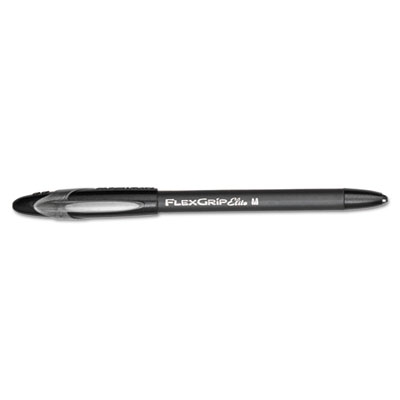 Flexgrip Elite Ballpoint Stick Pen, Black Ink, Medium, Dozen