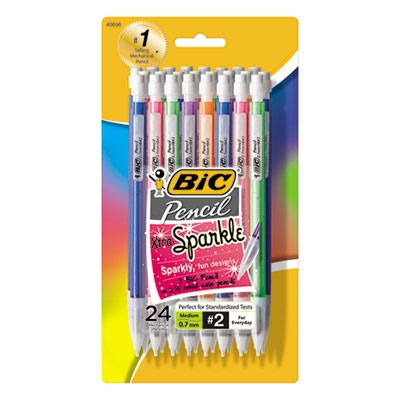 Xtra-sparkle Mechanical Pencil, 0.7mm, Assorted, 24/pack