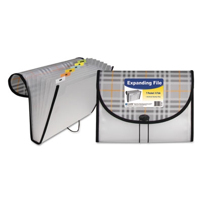 Expanding File, Plaid, Letter, 7 Pockets, 1.5" Expansion