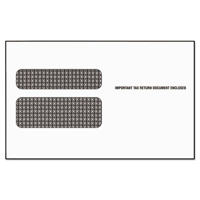 Double Window Tax Form Envelope For W2 Laser Forms, 5 5/8 X 9, 50/pack