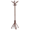 Cafe Wood Coat Stand, Ten Peg/five Hook, 21 2/3 X 21 2/3 X 69 1/3 Espresso Brown