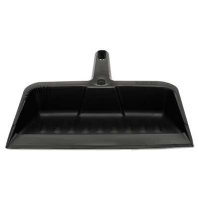 Heavy-duty Dustpan, 8 1/4" W, Polypropylene, Charcoal