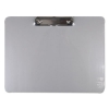 Plastic Brushed Aluminum Clipboard, Landscape, 1/2&quot; Capacity, 11 X 8 1/2
