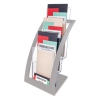 Three-tier Leaflet Holder, 6 3/4w X 6 15/16d X 13 5/16h, Silver