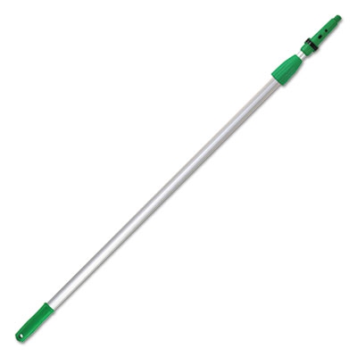 Opti-loc Aluminum Extension Pole, 8ft, Two Sections, Green/silver