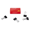 Small Binder Clips, 3/8&quot; Capacity, 3/4&quot; Wide, Black, 12/box