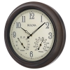 Weather Master Wall Clock, 18" Diameter, Oil Rubbed Bronze