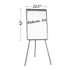 Basic Tripod Melamine Presentation Easel, 22 1/2 X 42, White/black