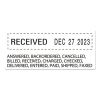 Rubber 11-message Dial-a-phrase Stamp, Dater, Conventional, 2 X 3/8