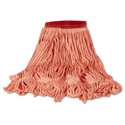 Super Stitch Blend Mop Heads, Cotton/synthetic, Red, Medium, 6/carton