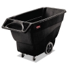 Structural Foam Tilt Truck, Rectangular, 600lb Cap, Black