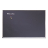 Porcelain Black Chalkboard W/aluminum Frame, 48 X 96, Silver