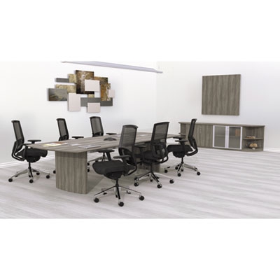 Medina Conference Table Top, Boat, 72 X 48, Gray Steel