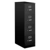 Four-drawer Economy Vertical File Cabinet, Letter, 15w X 25d X 52h, Black