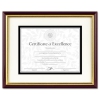 Document/certificate Frame W/mat, Plastic, 11 X 14, 8 1/2 X 11, Mahogany/gold