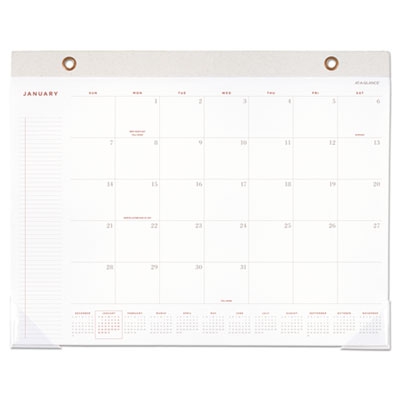 Signature Collection Desk Pad, 22 X 17, White, 2018