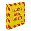 Heavy-duty Preprinted Safety Data Sheet Binder, 1 1/2&quot;cap, Yellow/red