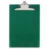 Recycled Plastic Clipboard With Ruler Edge, 1&quot; Clip Cap, 8 1/2 X 12 Sheet, Green