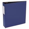 Economy Non-view Binder With Round Rings, 11 X 8 1/2, 3&quot; Capacity, Blue
