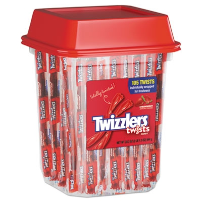 Strawberry Twizzlers Licorice, Individually Wrapped, 2lb Tub, Unt