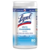 Daily Cleansing Wipes, 8&quot; X 7&quot;, White, 80 Wipes/canister, 6 Canisters/carton