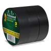 Pro Electrical Tape, 3/4&quot; X 50 Ft, 1&quot; Core, Black, 3/pack