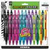Z-grip Retractable Ballpoint Pen, Assorted Ink, Medium Point, 24/pack