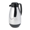 Vacuum Glass Lined Chrome-plated Carafe, 1l Capacity, Black Trim