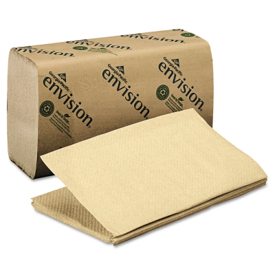 Georgia-pacific Envision 23504 Brown Singlefold Paper Towel 10.25" Length X 9.25" Width (case Of 16 Packs 250 Per Pack)