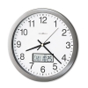 Chronicle Wall Clock With Lcd Inset, 14", Gray