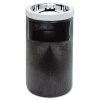 Smoking Urn W/ashtray And Metal Liner, 19.5h X 12.5 Dia, Black