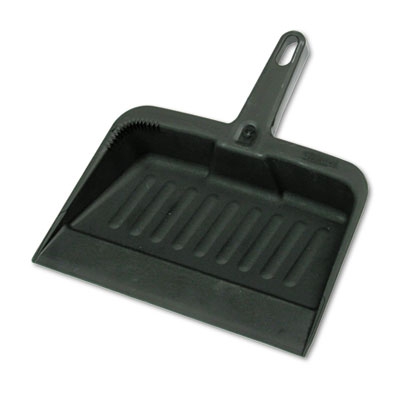 Heavy-duty Dustpan, 8 1/4" W, Polypropylene, Charcoal