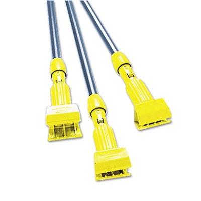 Gripper Aluminum Mop Handle, 1 1/8 Dia X 60, Gray/yellow